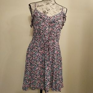 Floral patterned mini sun dress